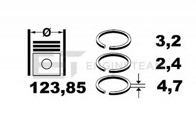 ET ENGINETEAM r1000200 -  Комплект поршневых колец